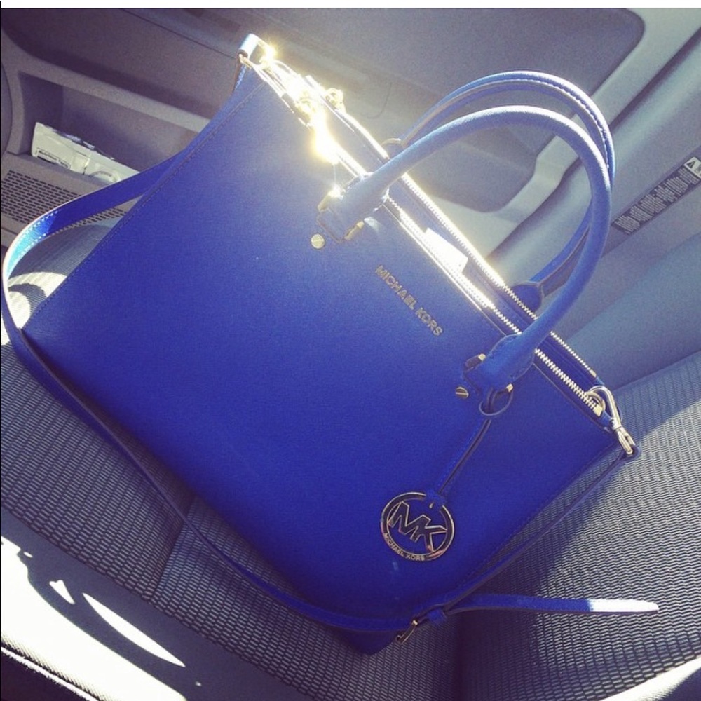 Michael Kors blue handbag